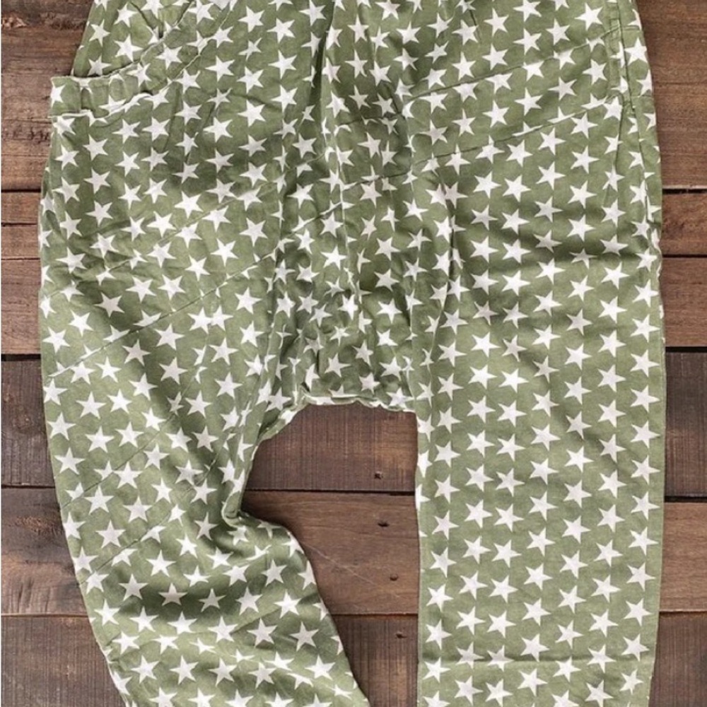 Star Print Harem Pants